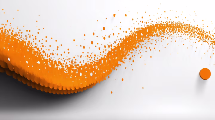 Abstracte stippendonut illustratie bij FlowTogether's privacybeleid: speelse weergave van een donut met suikerkruimel